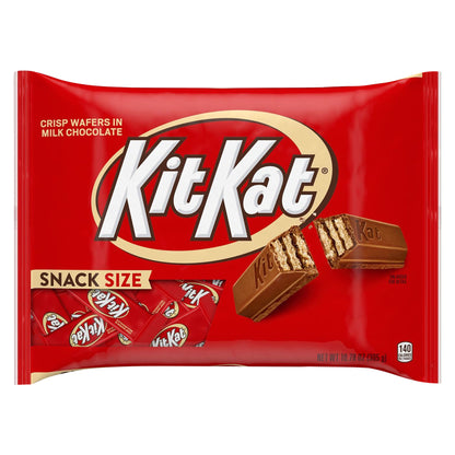 KIT KAT® Milk Chocolate Wafer Snack Size Candy Bars, Individually Wrapped, 10.78 oz, Bag