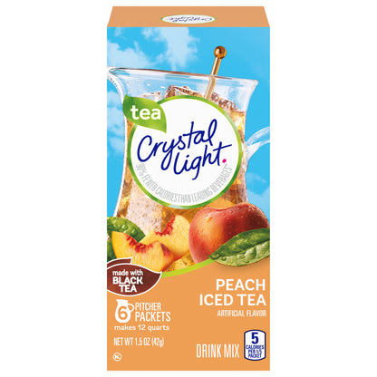 Crystal Light Peach Iced Tea Drink Mix 6 ea