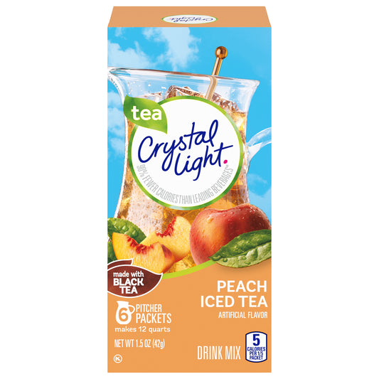 Crystal Light Peach Iced Tea Drink Mix 6 ea