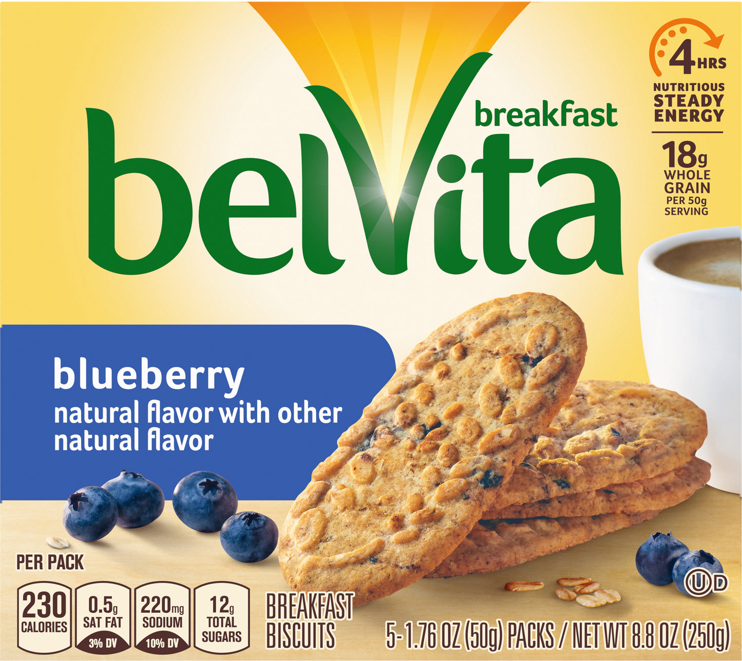 MONDELEZ GLOBAL LLC (SNACKS US) BELVITA BELVITA - BRK BISC BLUEBERRY - 8.8Z 668234 BE Update 8.8 Oz