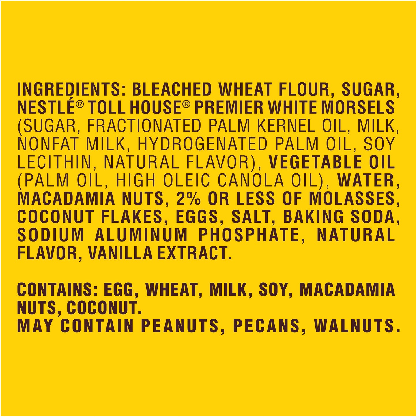 NESTLE TOLL HOUSE White Chip Macadamia Nut Cookie Dough 16 oz. Pack