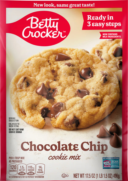 Betty Crocker Ready to Bake Chocolate Chip Cookie Mix, 17.5 oz