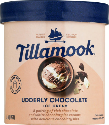 Tillamook Udderly Chocolate Ice Cream 1.5 qt