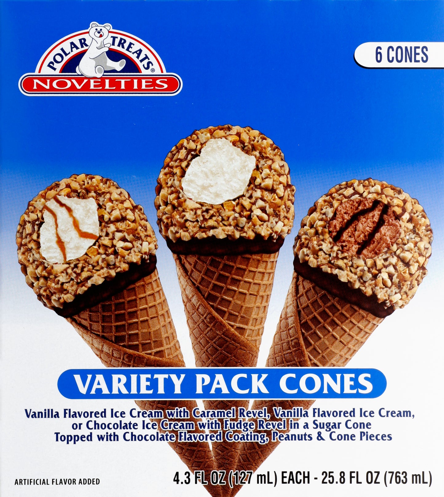 Polar Treats Ice Cream Cones 6 ea
