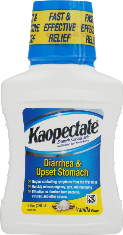 Kaopectate Vanilla Flavor Diarrhea & Upset Stomach 8 fl oz Bottle