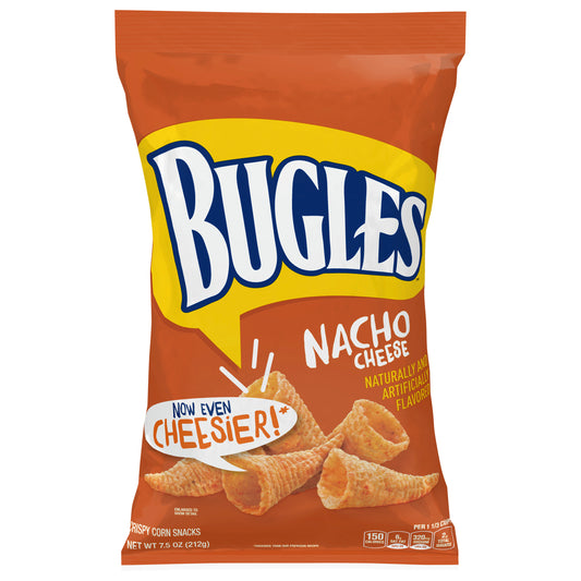 Bugles Nacho Cheese Corn Snacks 7.5 oz Bag