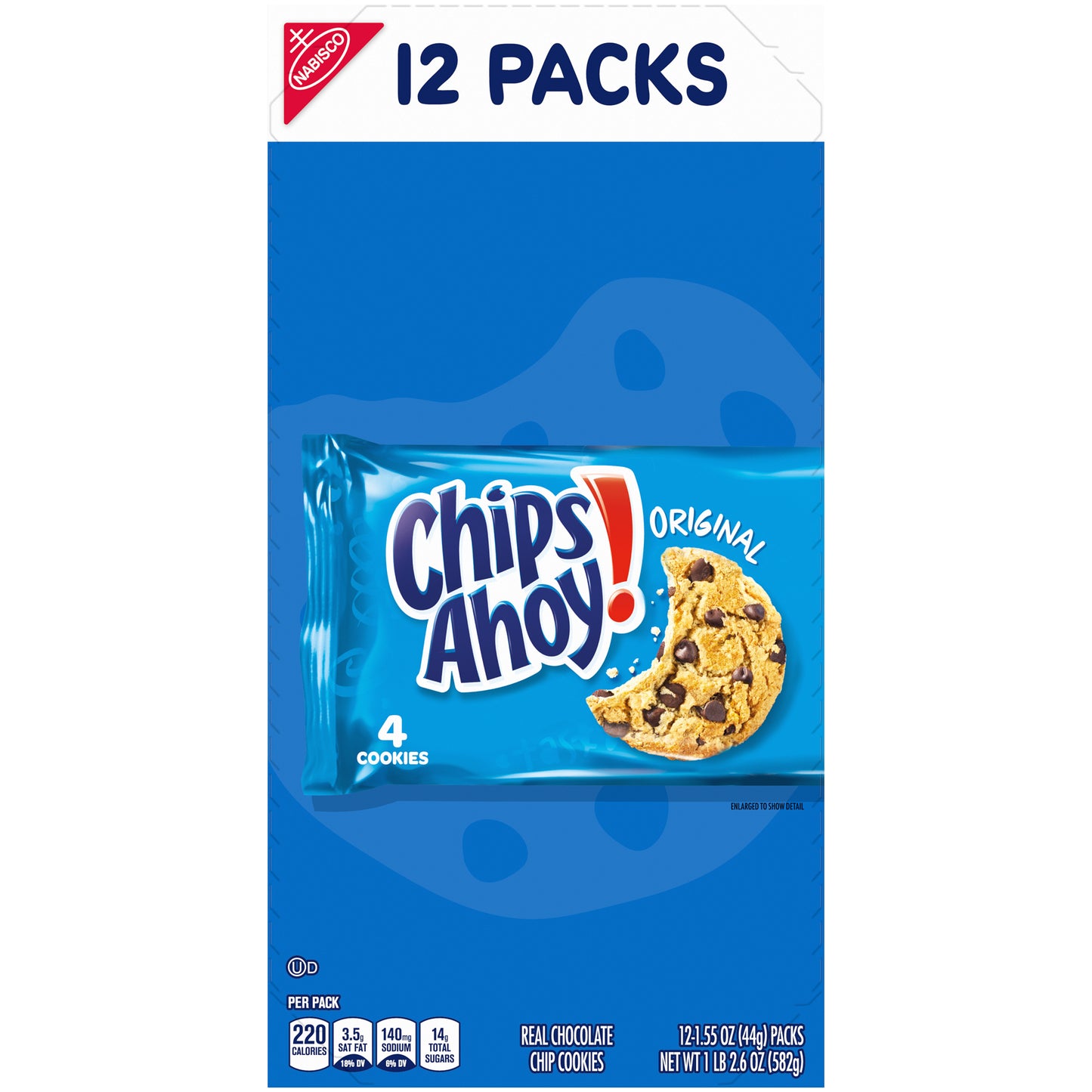 Nabisco Chips Ahoy! Original Chocolate Chip Cookies 12-1.55 oz. Bags