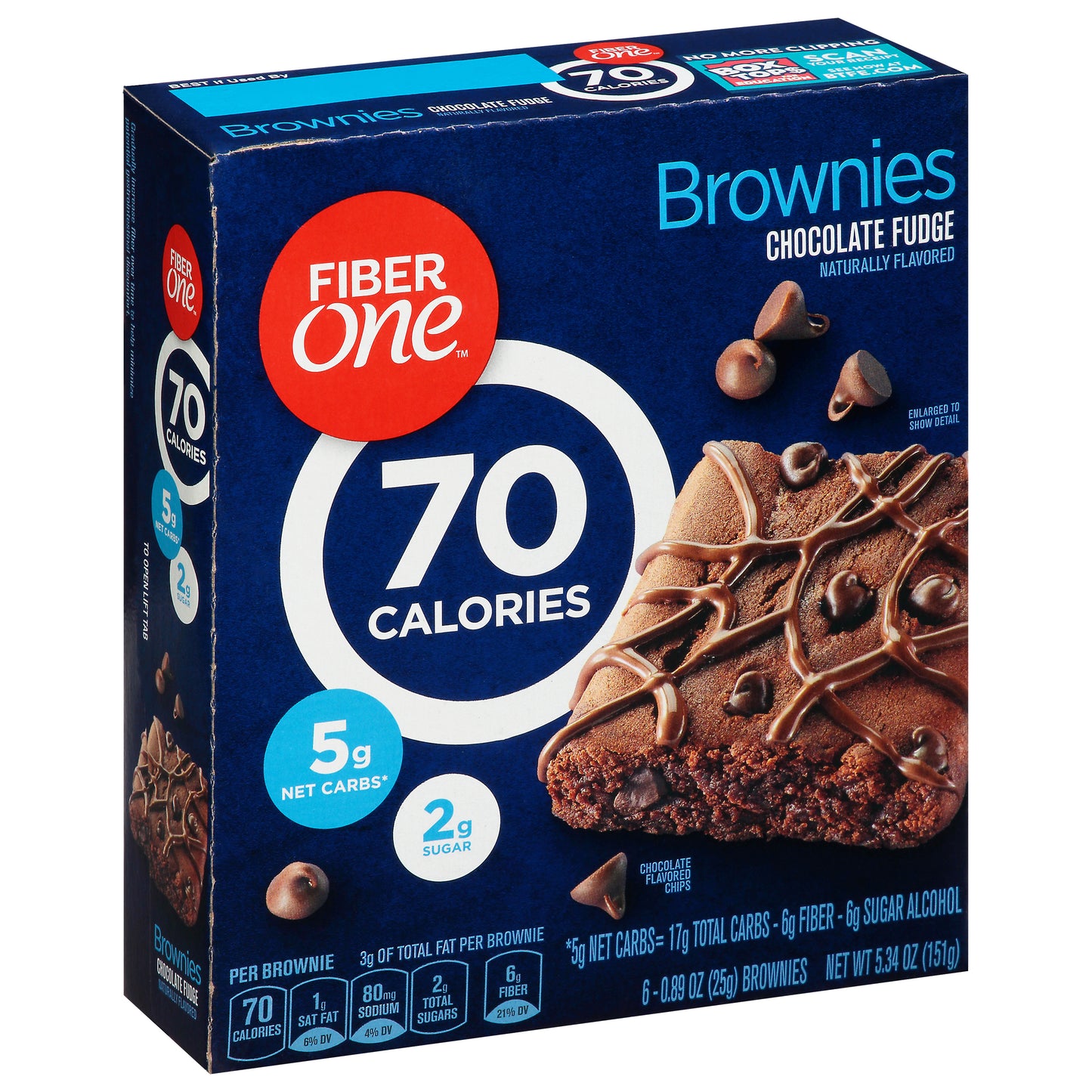 Fiber One Chocolate Fudge Brownies 6 0.89 oz Box 6 ea Box