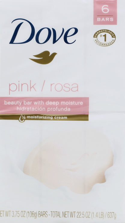 Dove Pink Beauty Bar 6 ea