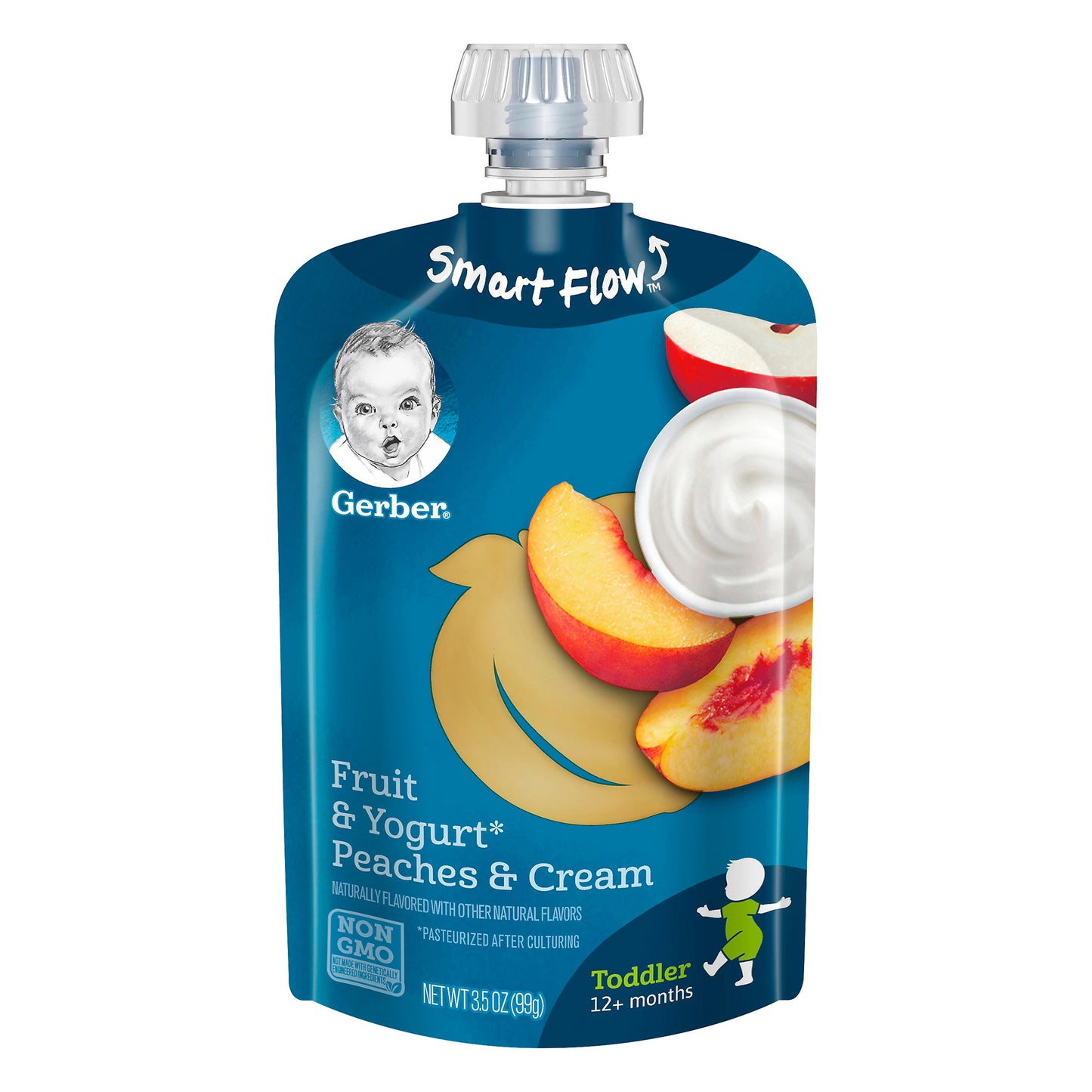 Gerber 12+ Months Peaches & Cream Fruit & Yogurt 3.5 oz