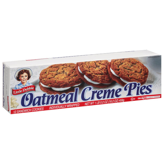 Little Debbie Oatmeal Creme Pies Sandwich Cookies 12 ea