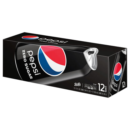 Pepsi Zero Sugar Soda Cola 12 Fl Oz 12 Count Cans