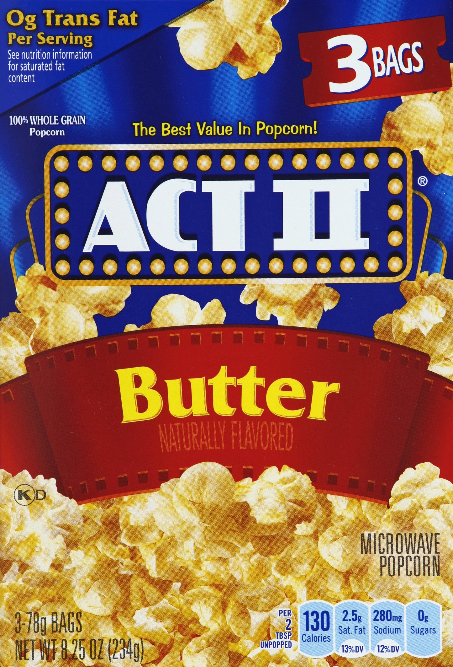 Act II Microwave Popcorn 3 ea