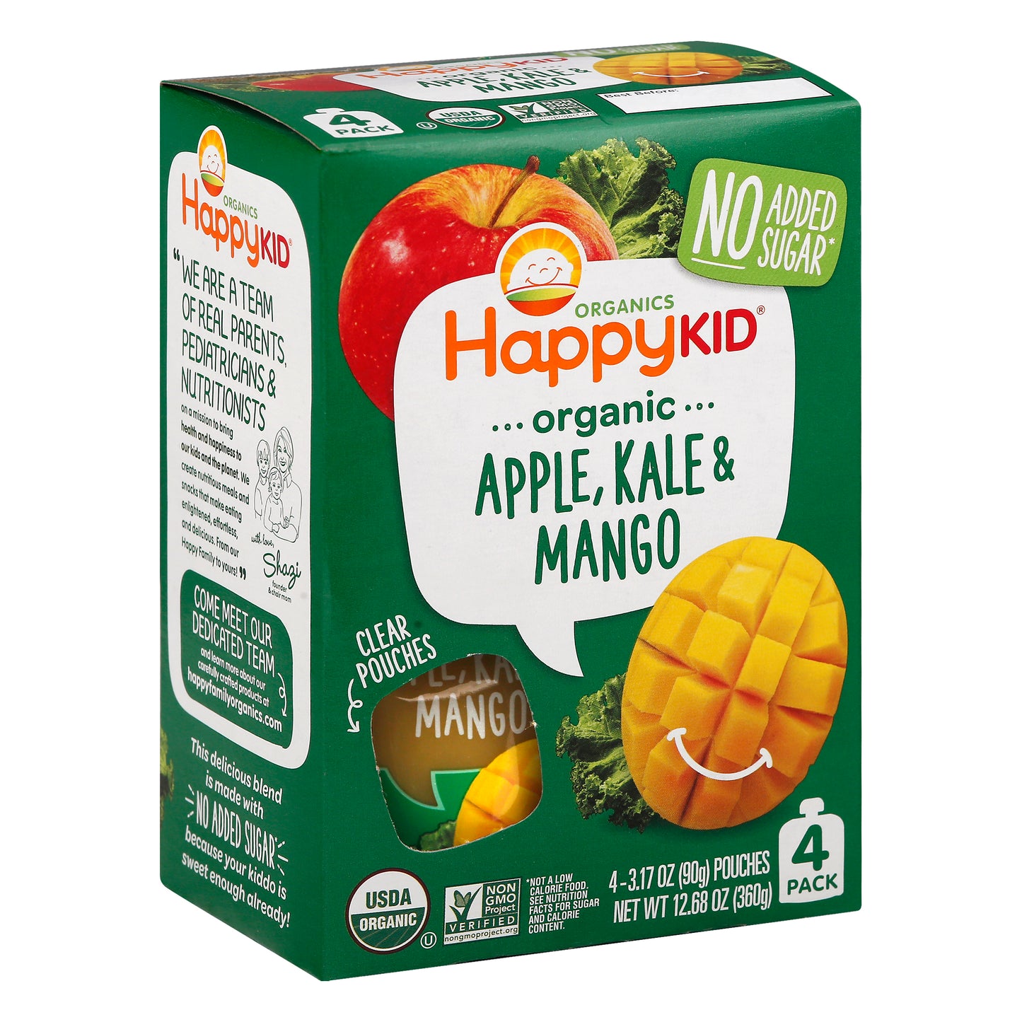 Happy Kid Organic Apple, Kale & Mango 4 ea