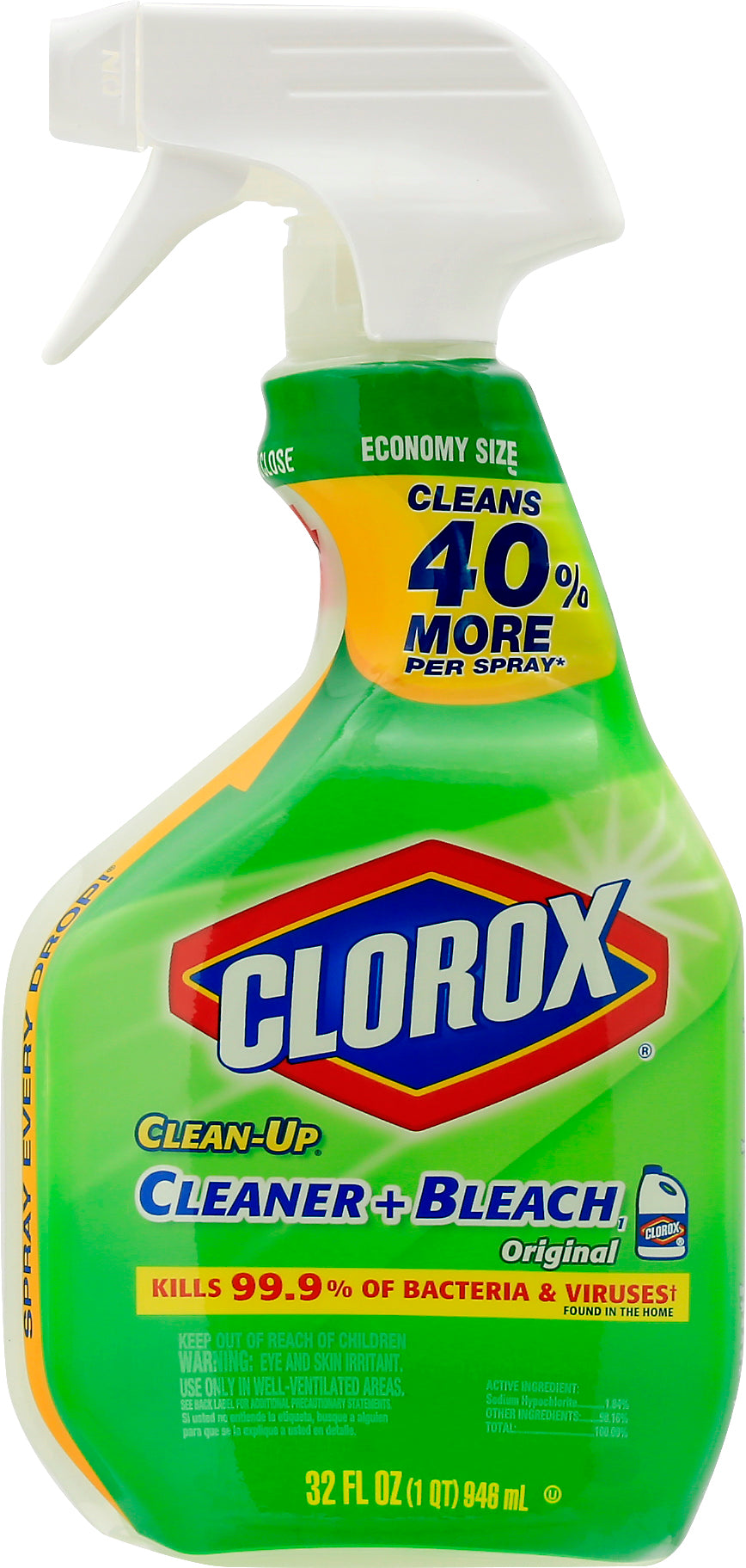 Clorox Clean-Up Economy Size Original Cleaner + Bleach 32 oz