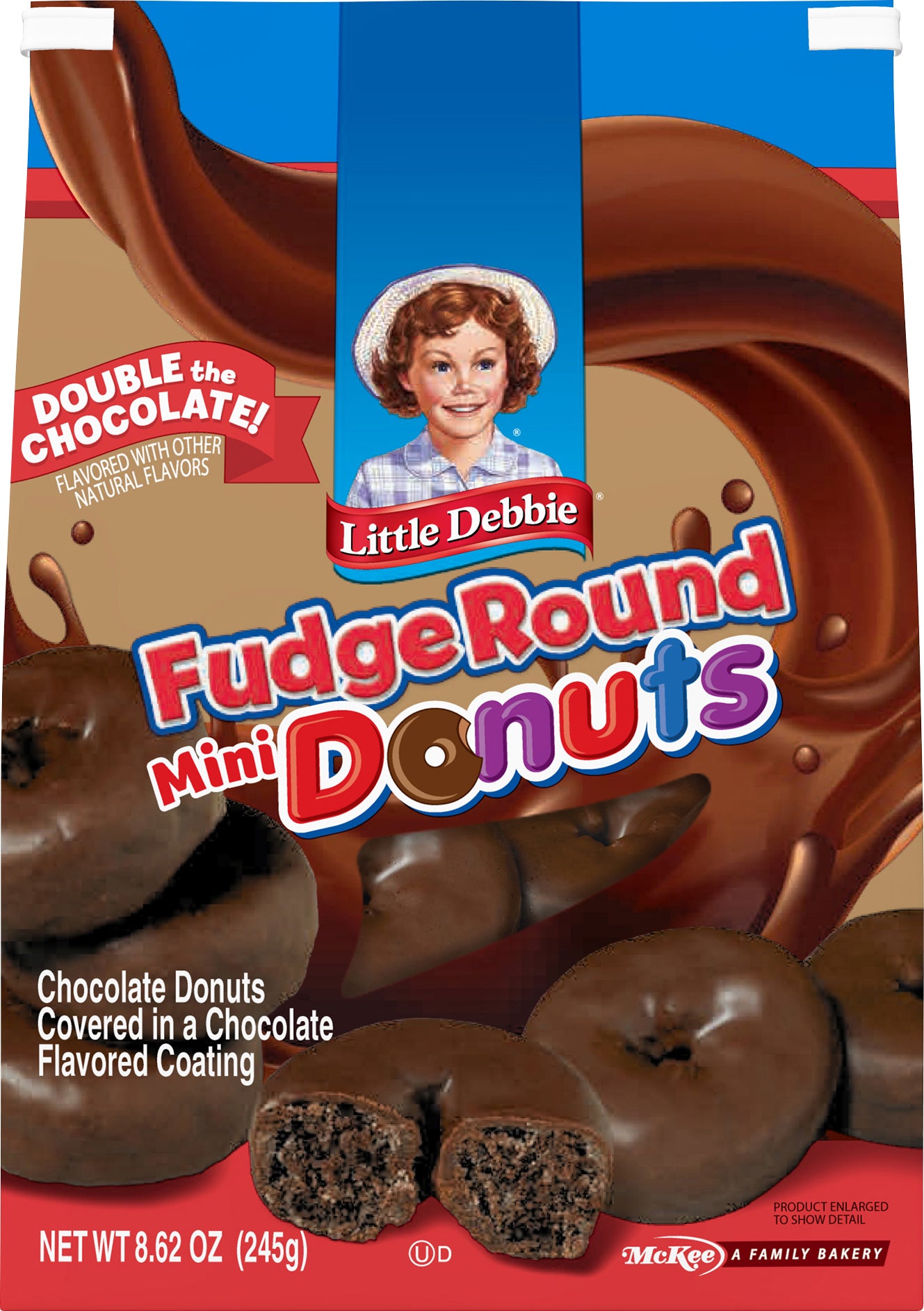 Snack Cakes, Little Debbie Family Pack Fudge Round Mini Donuts (bagged)