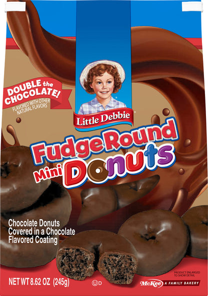 Snack Cakes, Little Debbie Family Pack Fudge Round Mini Donuts (bagged)