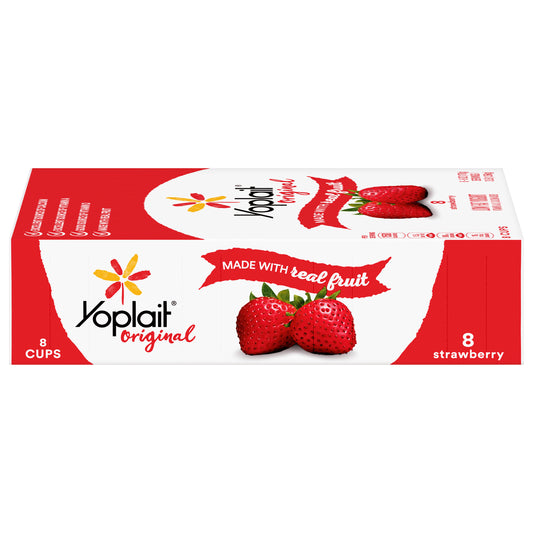 Yoplait Original Yogurt, Strawberry Low Fat Yogurt, 8 ct, 48 oz