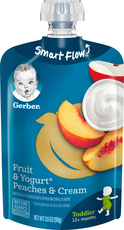 Gerber 12+ Months Peaches & Cream Fruit & Yogurt 3.5 oz