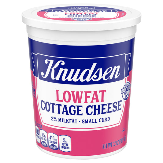 Knudsen Small Curd Low Fat 2% Milkfat Cottage Cheese 32 oz. Tub