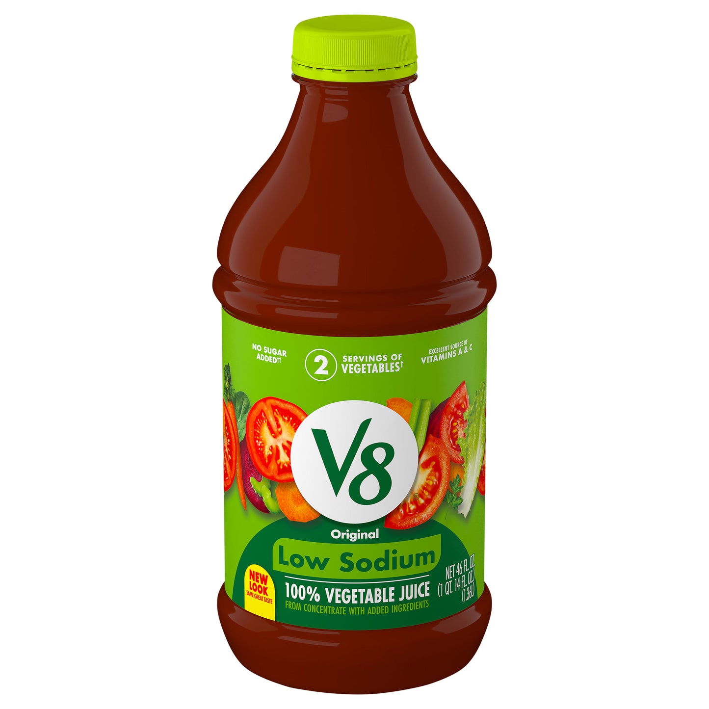 V8 Low Sodium Original 100% Vegetable Juice 46 fl oz