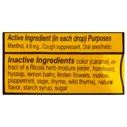 Ricola Cough Suppressant/Throat Drops 21 ea
