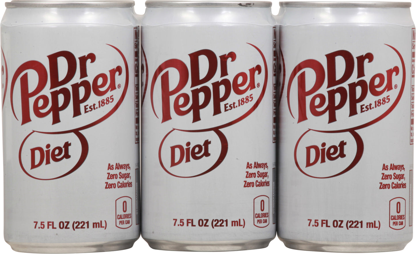 Dr Pepper Diet Soda 6 - 7.5 fl oz Cans