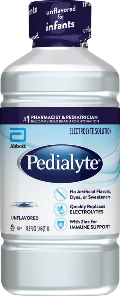 Pedialyte Unflavored Electrolyte Solution 33.8 fl oz