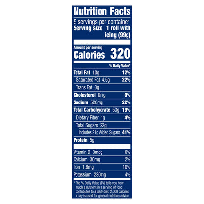 Pillsbury Grands! Cinnamon Rolls with Cinnabon Cinnamon and Original Icing Canned, 5 ct., 17.5 oz.