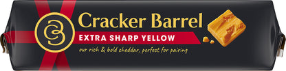 Cracker Barrel Extra Sharp Yellow Cheddar Cheese Block, 8 oz Wrapper