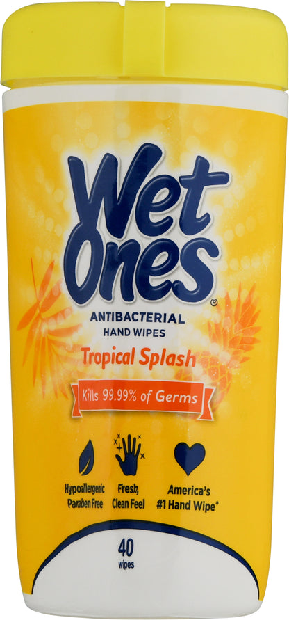 Wet Ones Antibacterial Tropical Splash Hand Wipes 40 ea