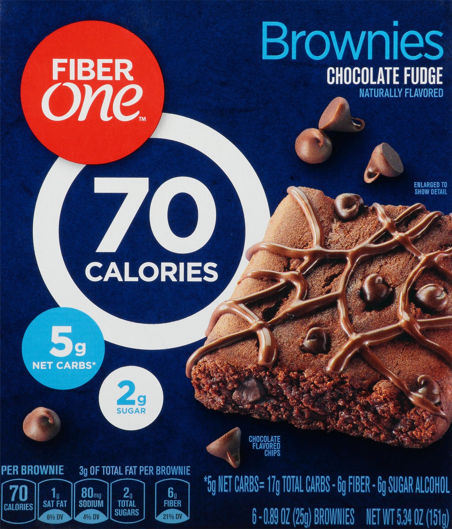 Fiber One Chocolate Fudge Brownies 6 0.89 oz Box 6 ea Box