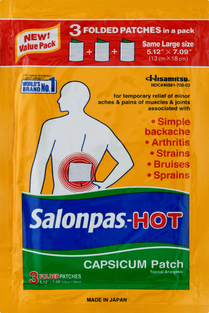 Salonpas Value Pack Hot Capsicum Patch 3 ea