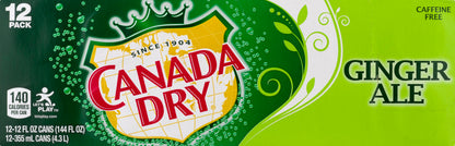 Canada Dry 12 Pack Ginger Ale 12 ea