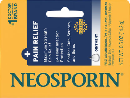 Neosporin + Pain Relief Dual Action Topical Antibiotic Ointment,.5 oz