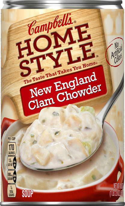 Campbell's Home Style New England Clam Chowder Soup 18.8 oz