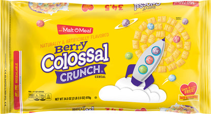 Malt O Meal Super Size Berry Colossal Crunch Cereal 34.5 oz