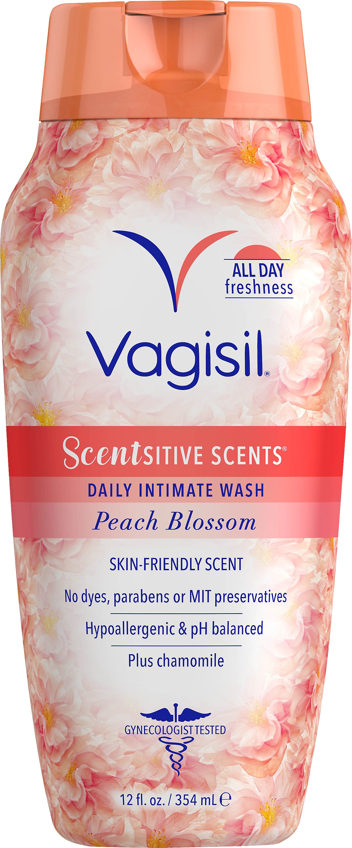 Vagisil Scentsitive Scents Peach Blossom Daily Intimate Wash 12 oz