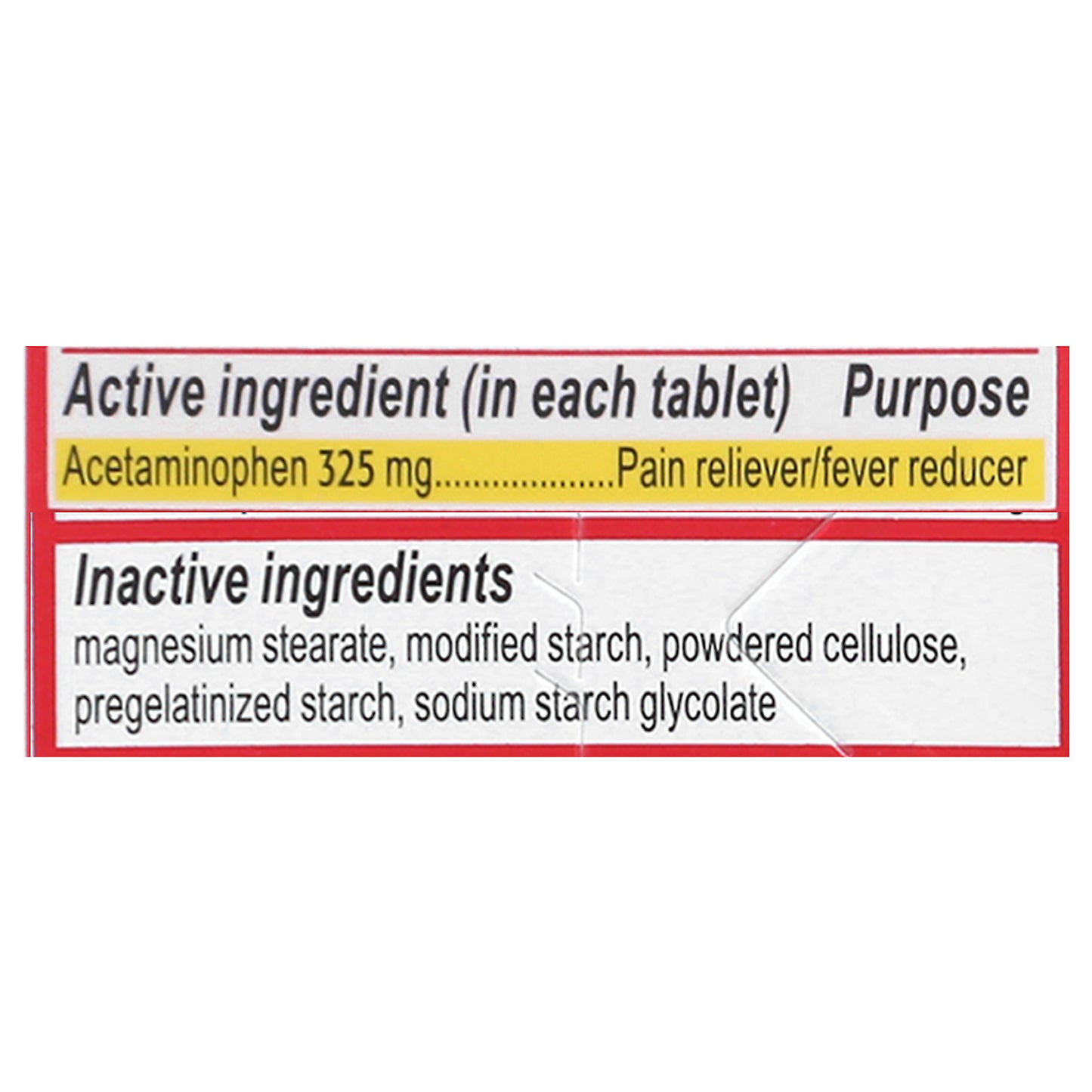 Tylenol 325 mg Regular Strength Acetaminophen Tablets 100 ea Box