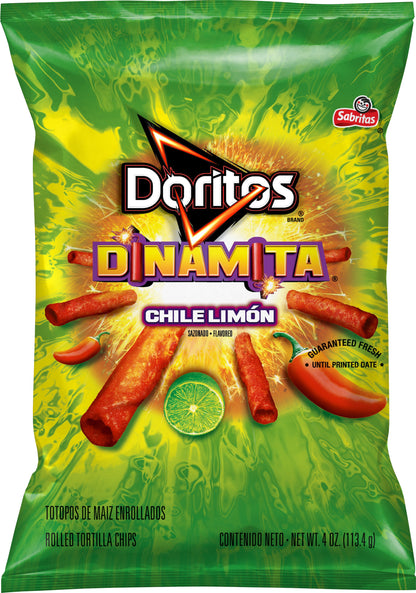 Doritos Dinamita Rolled Chile Limon Tortilla Chips 4 oz