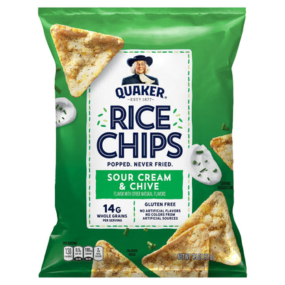 Quaker Rice Chips Sour Cream & Chive 2.5 Oz