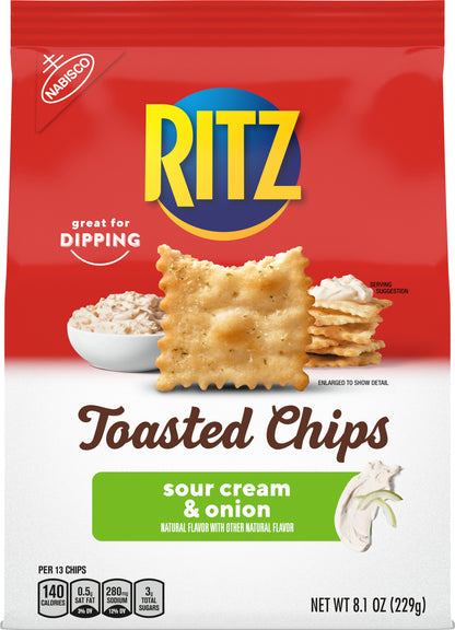 Ritz Sour Cream & Onion Toasted Chips 8.1 oz