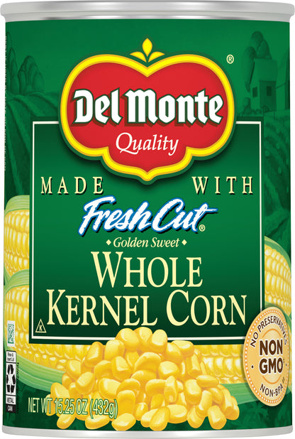 Del Monte Fresh Cut Golden Sweet Whole Kernel Corn 15.25 oz Can