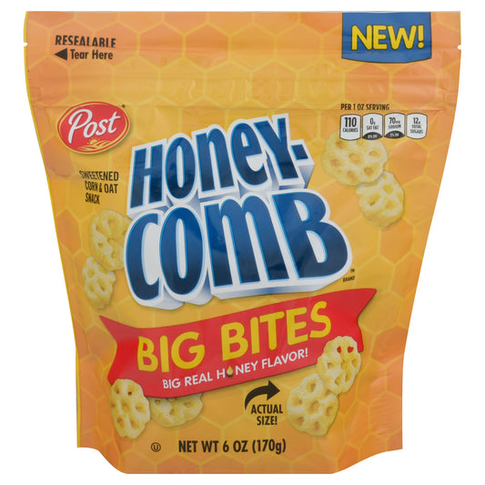 Honey-Comb Big Bites Sweetened Honey Corn & Oat Snack 6 oz