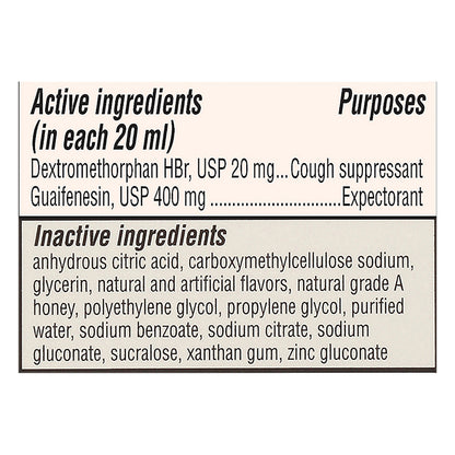 Robitussin Maximum Strength Honey Cough + Chest Congestion DM, Cough Medicine for Cough and Chest Co