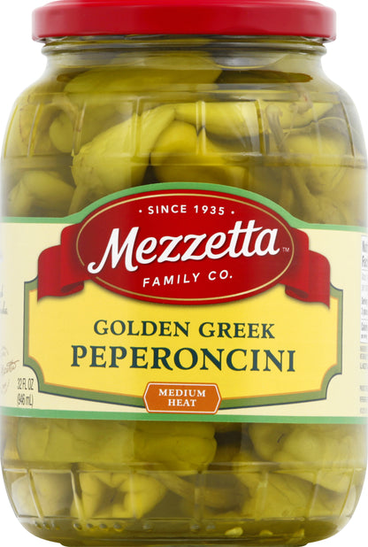 Mezzetta Medium Heat Golden Greek Peperoncini 32 oz