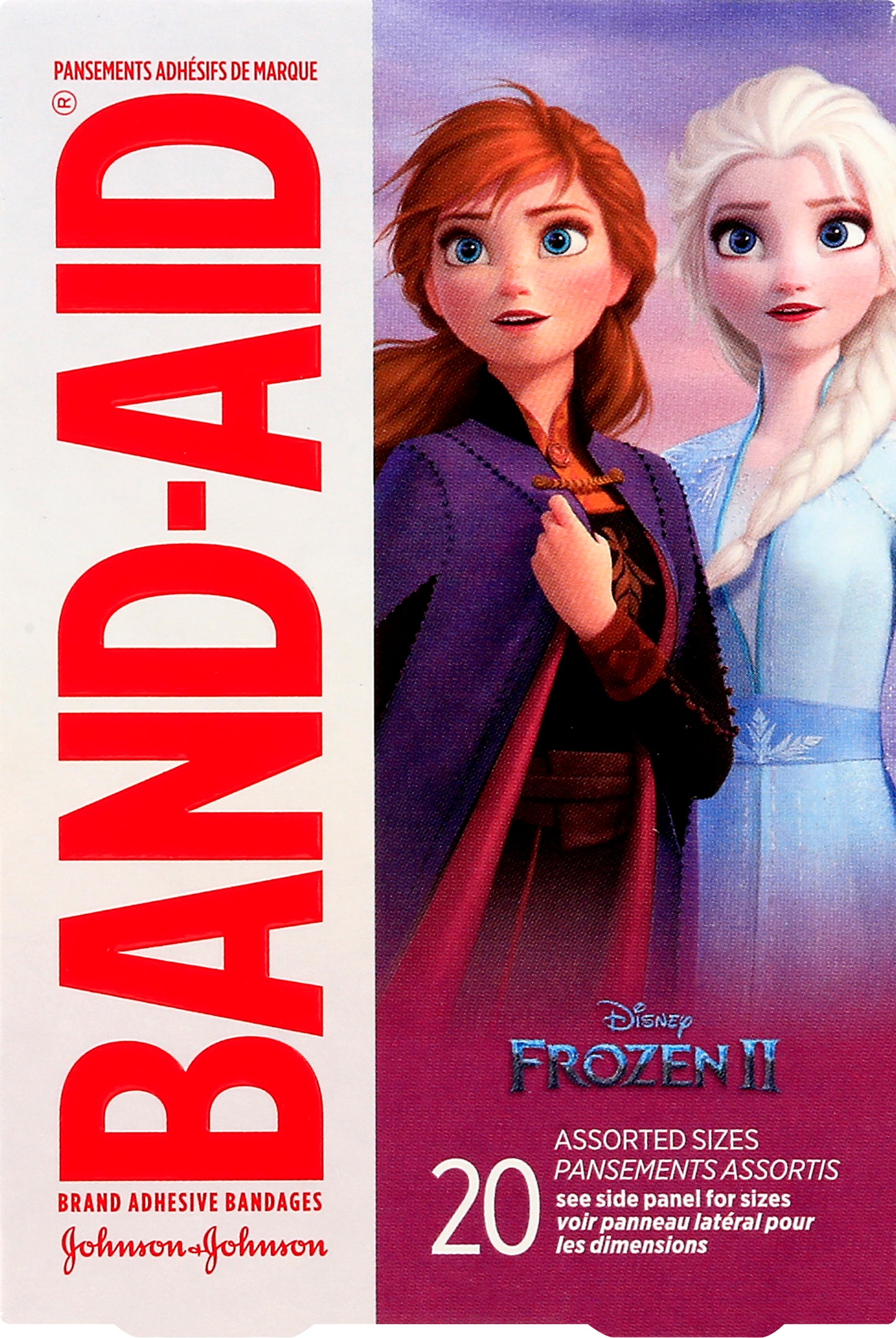 Band Aid Disney Frozen II Assorted Sizes Bandages 20 ea