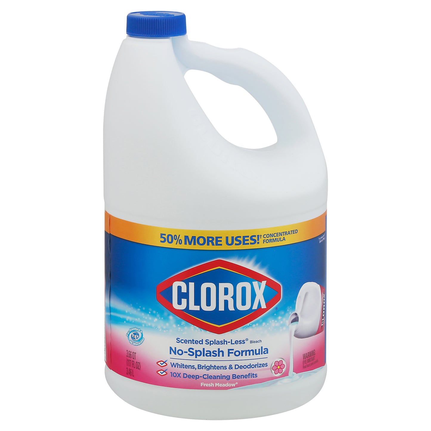 Clorox Scented Splash-Less Fresh Meadow Bleach 3.66 qt