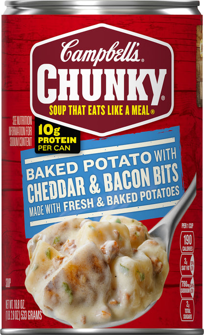 Campbell's Chunky Baked Potato with Cheddar & Bacon Bits Soup 18.8 oz