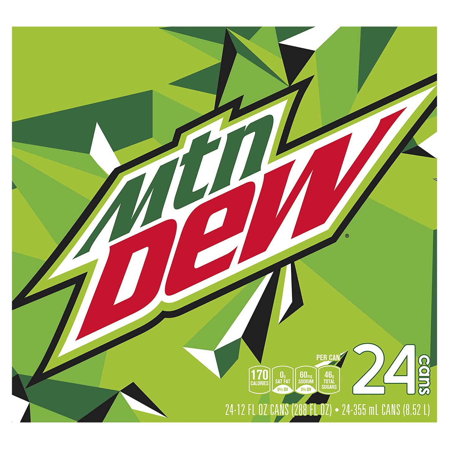 Mtn Dew Soda Citrus 12 Fl Oz 24 Count Cans